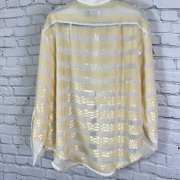 ASOS palliates top button down cream off white oversized see photos - Picture 7 of 14